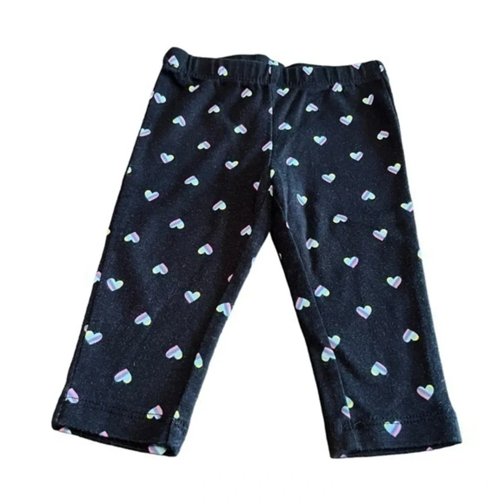Carters multicolored heart leggings 6 months baby